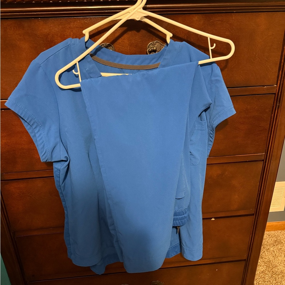 Royal Blue White Cross CRFT Scrubs – 2 Joggers + 1 Top